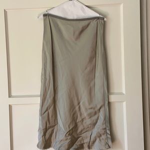 HELMUT LANG SILVER SILK SKIRT PART OF 2 PIECE SET IN MY CLOSET